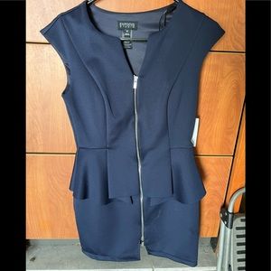 Navy blue peplum dress